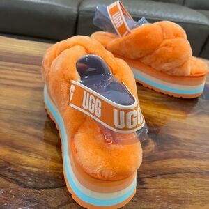 UGG Orange Sandals with Plush Comfort and Slide-On Design